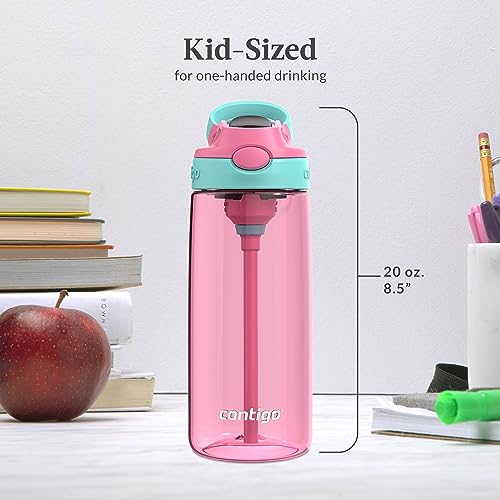 Contigo Kids Water Bottle with Redesigned AUTOSPOUT Straw, 20oz., Juniper & Matcha