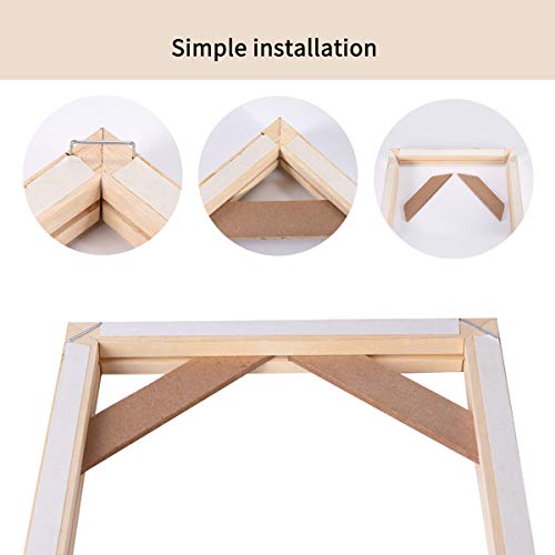 Canvas Frame, 28 x28 Inch Stretcher Bars Wood Kits with Accessories for Oil Painting and Picture Wall Art