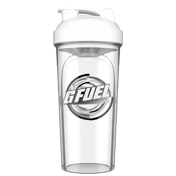 G Fuel Winter White 2.0 Shaker Bottle, Drink Mixer for Pre Workout, Protein, Smoothie, Meal Replacement Shakes, Energy Powder- 24 oz