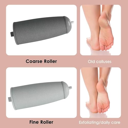 Smooth Pedicure Wand, Electric Foot Callus Remover Rechargeable Pedicure Tool Callus Remover for Feet Electronic Foot File, Feet Care for Removes Dry Hard & Dead Skin Ideal Gift (Pink)