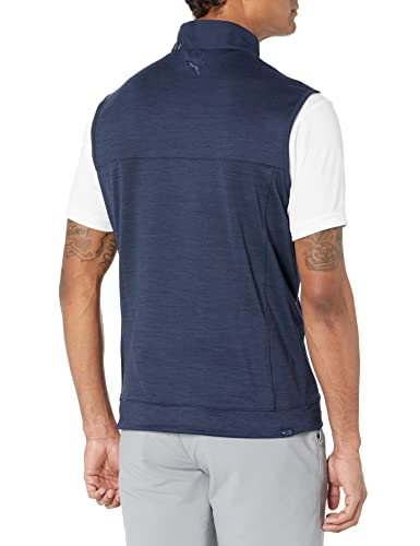 pumagolf CLOUDSPUN Colorblock Vest, Navy Blazer-Navy Blazer Heather, S