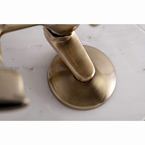 Kingston Brass KS266AB Vintage 6" Adjustable Wall Mount Clawfoot Tub Faucet, Antique Brass