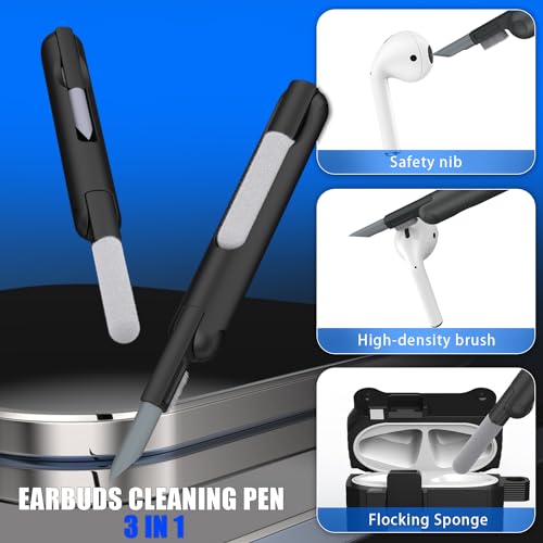 RFUNGUANGO for Airpods 2nd and 1st Generation Protective Cases Automatic Pop-up with Safety Lock Clip, Full Body Shockproof Hard Case with Keychain (Cleaning Tool) -Yellow