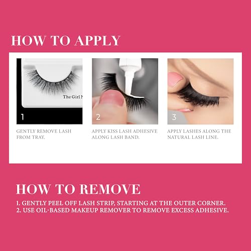 KISS Lash Couture LuXtensions Collection False Eyelashes Multipack, Flat Lash Technology, Super Slim Lash Band, Real Lash Extension Fibers, Reusable Strip Lashes, 'Volume Full Set', 4 Pairs