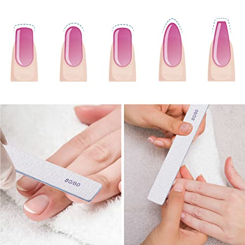 25 Count Nail Files for Natural Nails 320 Grit Fine Grit Nail Buffers for Buffing and Smoothing Nails