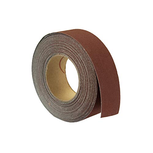 POWERTEC 4RA2124 240 Grit Aluminum Oxide Sanding Paper Roll | 1” x 20' Self-Dispensing Clear Blister Pack
