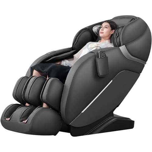 MassaMAX A303 2024 Massage Chair, iRest System Full Body Recliner with Zero Gravity, Electric Extendable Footrest, AI Voice Control, Automatic Body Scan, Yoga Stretch, Foot Rollers, and Heat(Black)