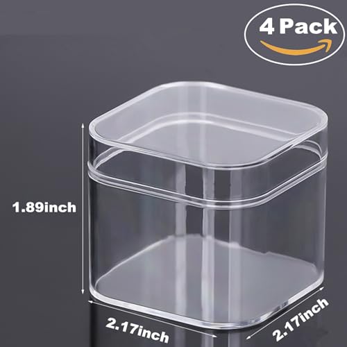 Acrylic Box Large Clear Acrylic Boxes with Lid Rectangle Display Boxes 4 Pieces Acrylic Graduation Gift Boxes Wedding Birthday Party Favor Acrylic Photo Storage Box