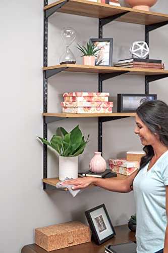 Rubbermaid 10"x24" Decorative Board, Golden Oak, Adjustable Shelf, Wood, Storage, Shelving