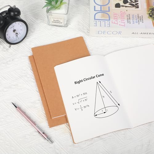 12 Pieces Blank Kraft Notebooks, 8.3x5.5 Inches A5 Small Journals Bulk Blank Notebooks 80 GSM Unlined with 60 Pages for Kids Students School Office Traveler Sketching/Drawing/Writing Supplies,30 Sheets