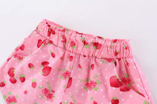 Mud Kingdom Pineapple Toddler Girl Short Set Backless 2T Fruit Pattern Pink