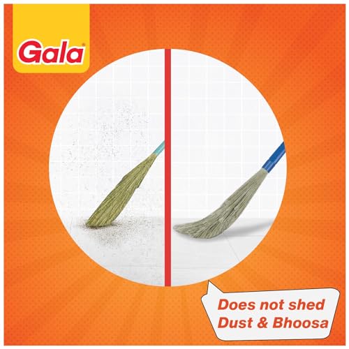 Gala No Dust Broom For Floor Cleaning, broom stick for home floor cleaning, Jhadu for home cleaning, Made of washable Fibers (Pack of 1)