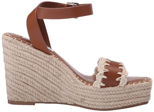Steve Madden Women's Undone Wedge Sandal, Cognac Multi, 11