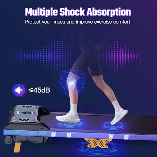 SERVFIT Walking Pad, Under Desk Treadmill with Incline, 3 in 1 Portable Walking Treadmill with Remote Control, LED Display, Hidden Safety Switch, Mini Walking Jogging Machine for Home Office