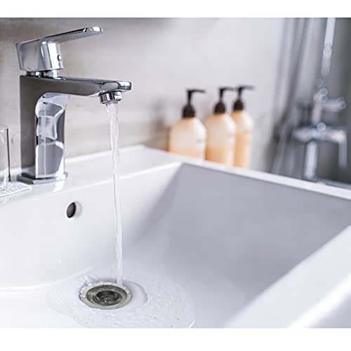 FURNIFE 3pcs Kitchen Sink Strainer, Stainless Steel Sink Strainers for Kitchen Sinks,Large Wide Rim 4.5" Diameter (Two Types)