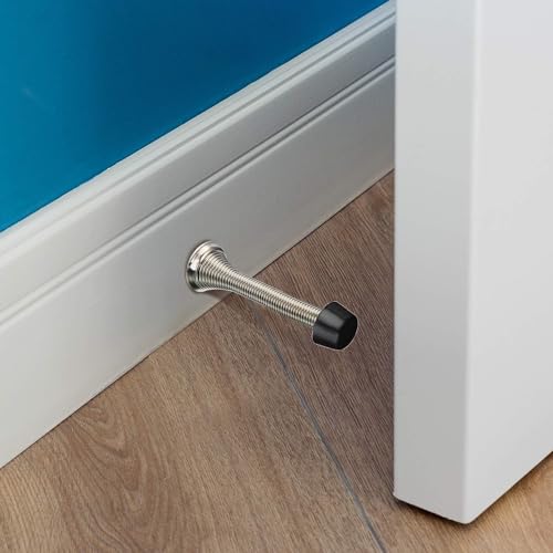 Door Stop Bumper Tips, 0.39 Inch ID Rubber Door Stopper Bumpers Door Stop Caps for Door & Wall Protection White 10PC