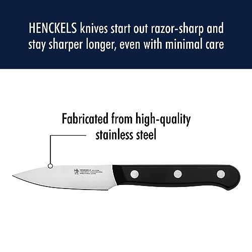 HENCKELS Solution Razor-Sharp 2-Piece Compact Chef Knife Set, German Engineered Knife Informed by over 100 Years of Mastery, Black