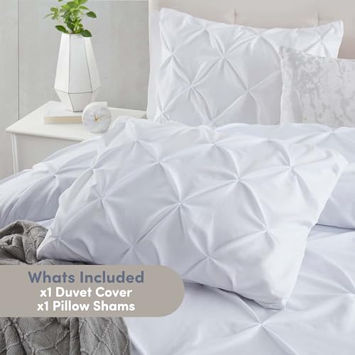 Nestl Teal Duvet Cover Full Size - Soft Double Brushed Duvet Set with Button Closure & Corner Ties, 3 Piece Luxurious Pinch Pleated Duvet Cover Set 80x90 Inches with 2 Pillow Shams