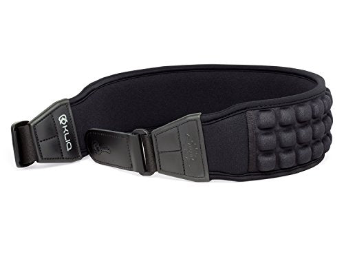 KLIQ AirCell Guitar Strap, Long, for Bass & Electric Guitar with 3" Wide Neoprene Pad and Adjustable Length from 49" to 61"(Long), Black