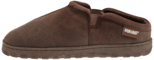 MUK LUKS mens Printed Berber Clog Slipper, Chocolate, XX-Large US