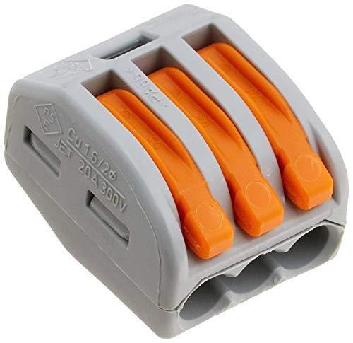 Wago 222-413 Lever-Nuts 3 Conductor Compact Connectors 10 PK