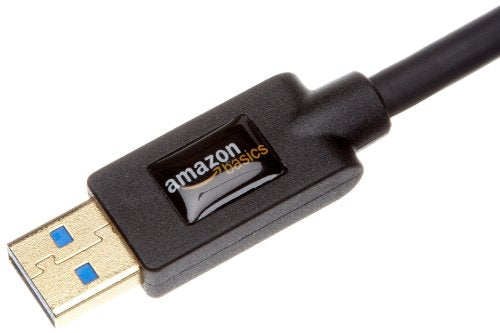 Amazon Basics 2-Pack USB-A 3.0 Extension Cable, 4.8Gbps High-Speed, Male to Female Gold-Plated Connectors, 3 Foot, Black