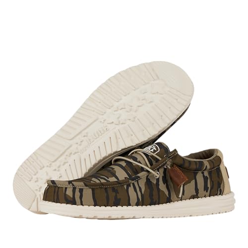 HEYDUDE Men's Wally Wl Funk Multiple Colors | Mens Shoes | Men's Lace Up Loafers | Comfortable & Light-Weight Camo