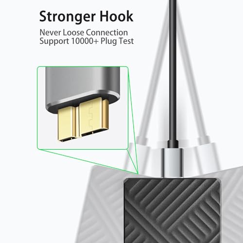 Micro B Cable, USB 3.0 A Male to Micro USB 3.0 Sync Cord,Data Wire Compatible for Toshiba,Seagate,Samsung,My Passport and More External Hard Drive(1.5fts/40cm/Black&Gold)