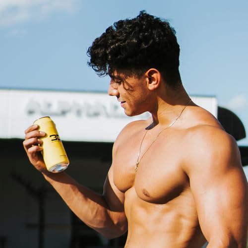 3D Energy Alphaland | Sugar Free Energy Drink | Pre Workout Energy | 200mg Caffeine with Taurine and L-Carnitine | 16 Fluid Ounce | 12 Pack | Yellow