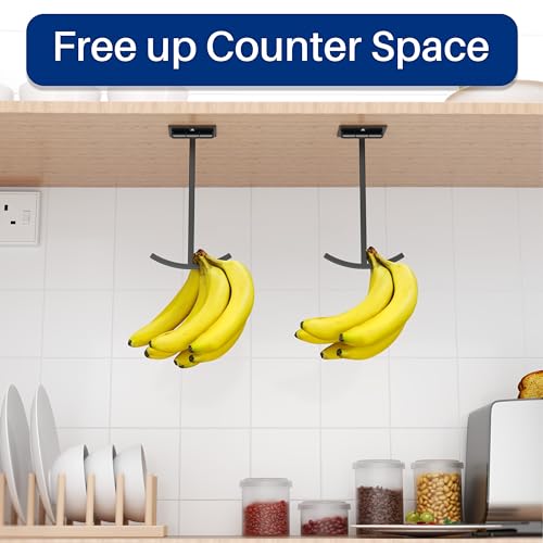 Josmimic Black Kitchen Hook for Hanging Banana undercounter