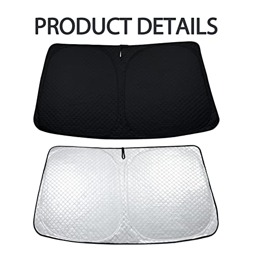 D-Lumina Windshield Sun Shade for 2010-2023 Toyo-ta 4Runner Accessories, Foldable Front Window Sunshade Sun Visor Protector Block UV Rays Heat, Upgraded 3 Layers 240T Material