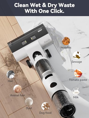 JONR ED12 Cordless Wet Dry Vacuum Cleaner, Vacuum and Mop Combo for Hard Floor, Self Propelled, 0.1Inch Edge Cleaning, One-Step Self-Cleaning