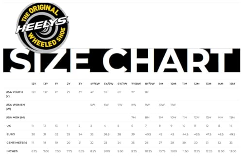 Heelys Low-Top Wheeled Heel Shoe, Black Multicolor, 5 US Unisex Big Kid