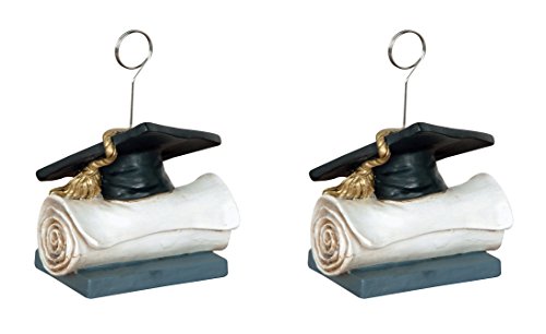 Beistle Grad Cap Photo/Balloon Holder Party Accessory Pack of 2