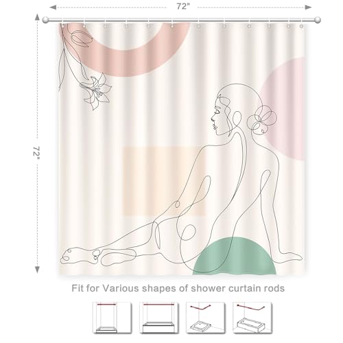 Flower Butterfly Shower Curtain, Glaze Glass Chinese Screen Window Shower Curtain Green Summer Shower Curtain Sets Waterproof Polyester Fabric Machine Washable Home Farmhouse Decor Bath Curtain