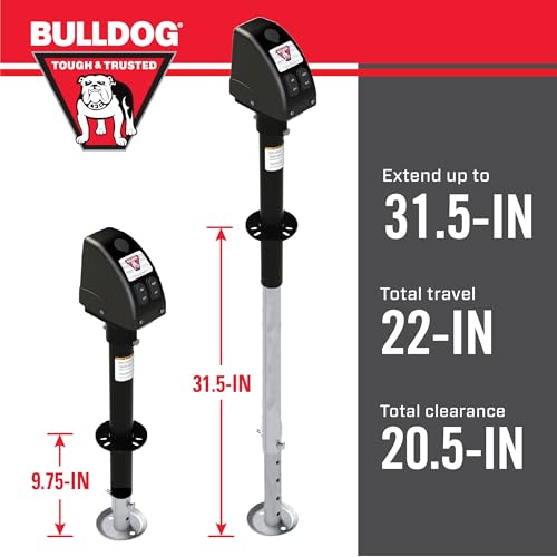 Bulldog 500187 Black A-Frame Jack with Powered Drive, 3,500 lbs.