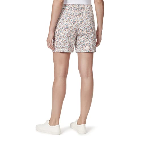 Gloria Vanderbilt Women's Amanda Basic Jean Short, STONEWOOD Wild Flowers, 10