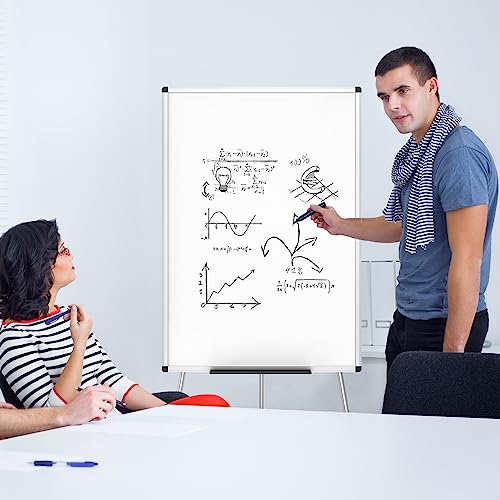 VIZ-PRO Magnetic Portable Easel Dry Erase Board, Flipchart Easel Stand Tripod Whiteboard, 24"W x 36"L