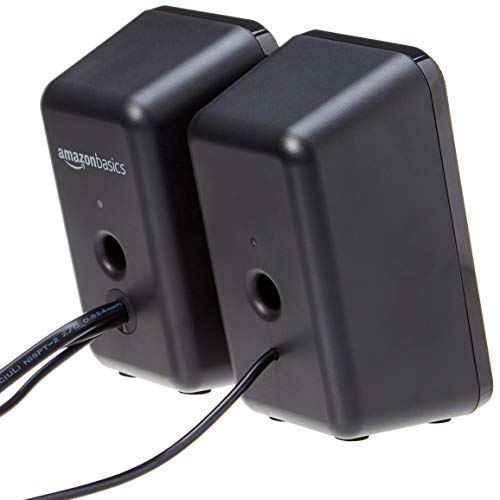 Amazon Basics Computer Speakers for Desktop or Laptop PC , USB-Powered, Black