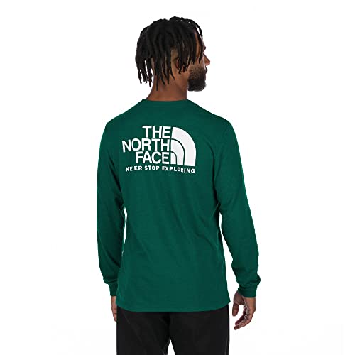 THE NORTH FACE Men's TNF Sleeve Hit Long Sleeve Tee, Steel Blue/Indigo Stone, Small