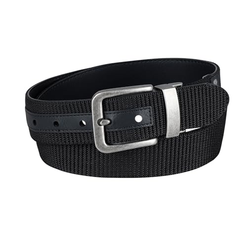 Dickies Men's Reversible Belt, Black/Black, Small (30-32)