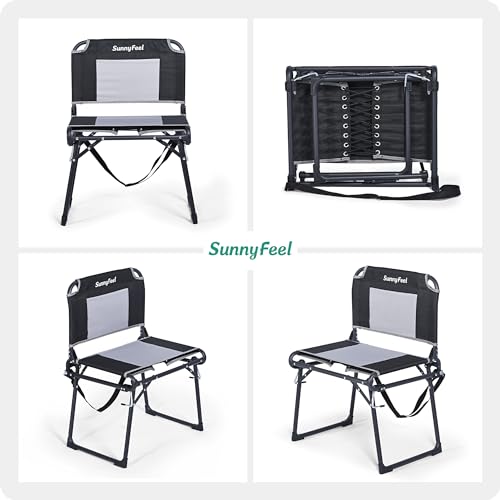 SUNNYFEEL Oversized Stadium Seat for Bleachers with Back Support Extra Wide, Bleacher Stadium Seats Chairs with Backs Portable Bleachers Seat with Hook for Sports Events Baseball Soccer Benches