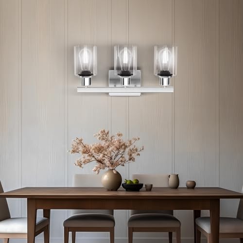 DIKAIDA Farmhouse Bathroom Vanity Lights, 2-Light Rustic Bathroom Lights Fixture, Vanity Lighting, Industrial Wall Sconces, Modern Metal Wall Light for Bedroom,Living Room,Bathroom,Hallway