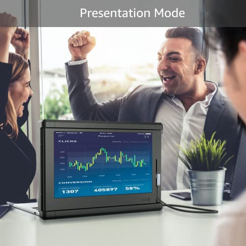CIDETTY Laptop Screen Extender, 14'' FHD 1080P IPS Ultra-Thin Dual/Triple Monitor Display, HDMI/USB-C Plug-Play Portable Monitor for Laptop, Built-in Speakers(Mac, Win, Android)