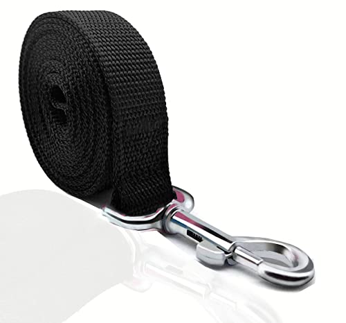 TAIAN 5 FT Strong Dog Leash, Nylon Dog Leashes for Small Medium Large Dogs Black