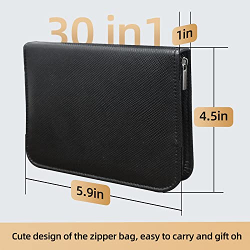 Manicure Set 30 in 1 Nail Clipper Set,RedFlow Nail Clippers,Fingernail & Toenail Clippers,Manicure Tools,Pedicure Tools,Suitable for Travel Manicure Kit (A-Black)