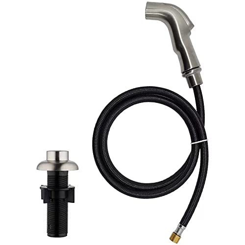 Kitchen Sink Sprayer Replacement,Side Sprayer for Kitchen Sink,Kitchen Sink Faucet Sprayer with Hose and Holder,Kitchen Sprayer Head Replacement, Brushed Nickel