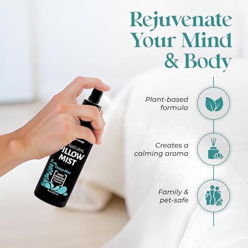 Aromasong Pillow Spray Gift Pack (Lavender, Ocean Mist, Eucalyptus) + Lavender Room & Linen Spray 4 fl oz – Relaxation, Deep Sleep, Calming Aromatherapy Bundle