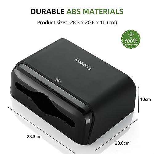 Modundry Wall Mount Paper Towel Dispensers,Commercial Multifold Tissue Dispenser with Smart Lock, Adhesive No Drilling or Screws Install,Hand Towel Holder for Bathroom,Restroom, Office, Home (Black)