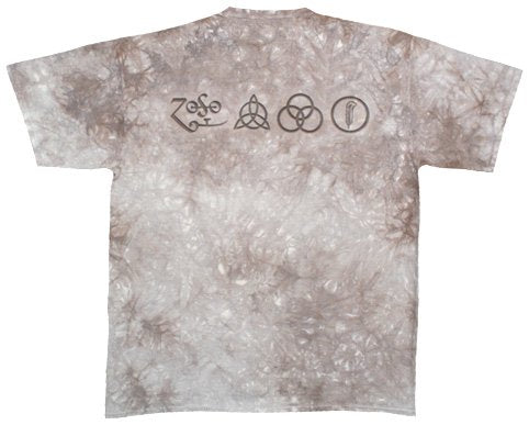 Liquid Blue Men's Led Zeppelin Man With Sticks Short Sleeve T-Shirt,Light Grey,Medium